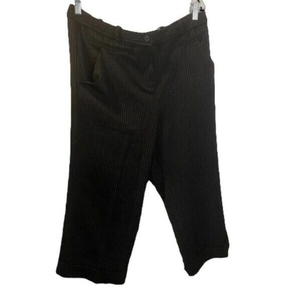 Dressbarn‎ Women's Cropped Pants with Roll-Cuff Capri Pants - Picture 1 of 6